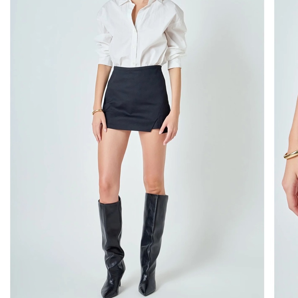Endless Rose Black Mini Skort
